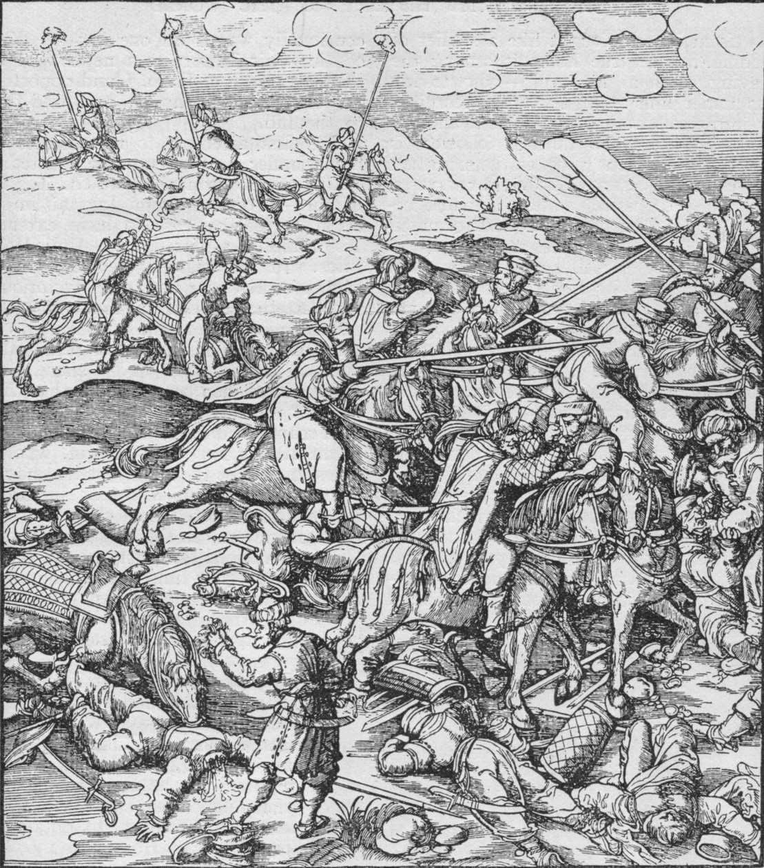 Kamp mellem mongolerne under Timur og tyrkerne, c1400 1908 af Unbekannt