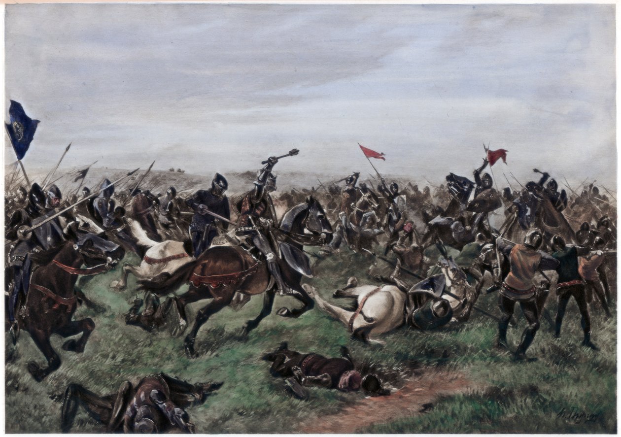 Slaget ved Agincourt, 25. oktober 1415 af Unbekannt