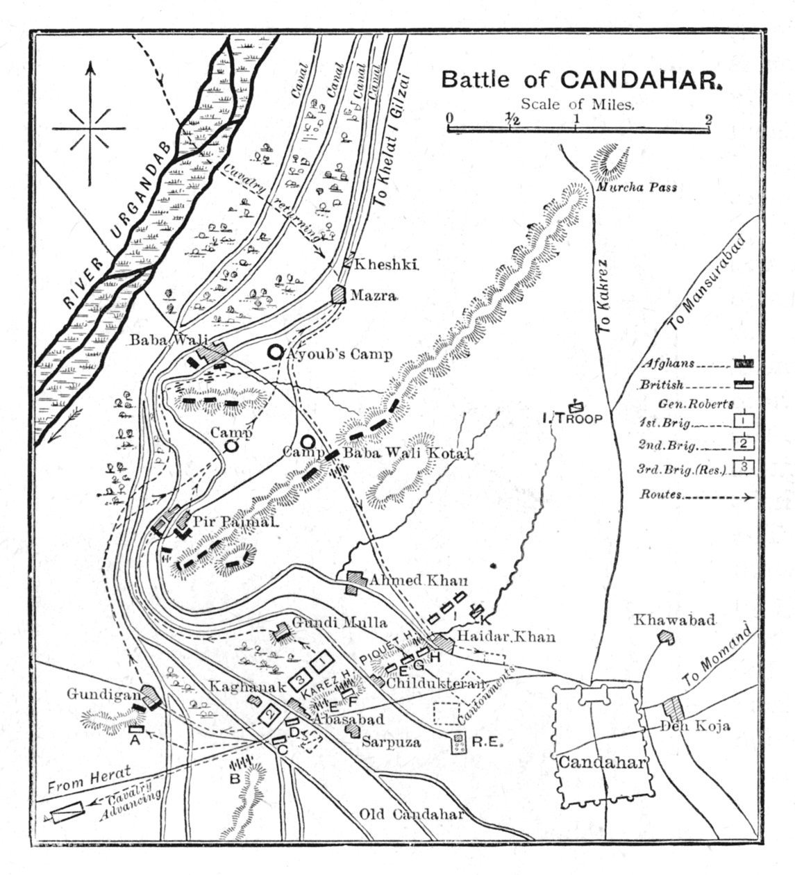 Slaget ved Candahar: Plan, 1902 af Unbekannt
