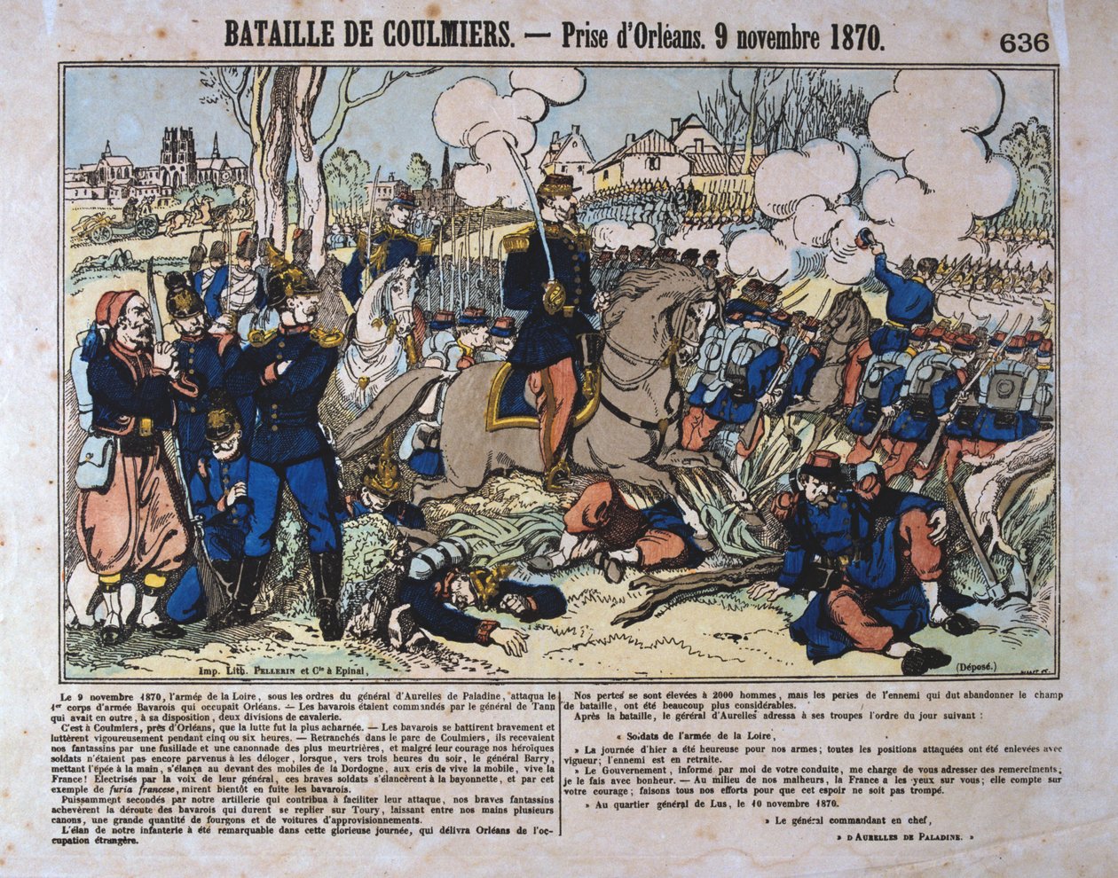 Slaget ved Coulmiers, fransk-preussisk krig, 9. november 1870 af Unbekannt