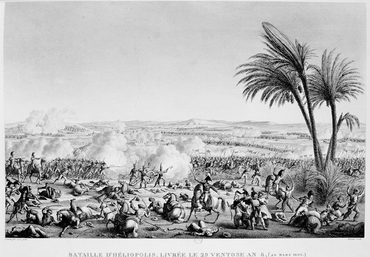 Slaget ved Heliopolis, Egypten, 20. marts 1800 af Unbekannt