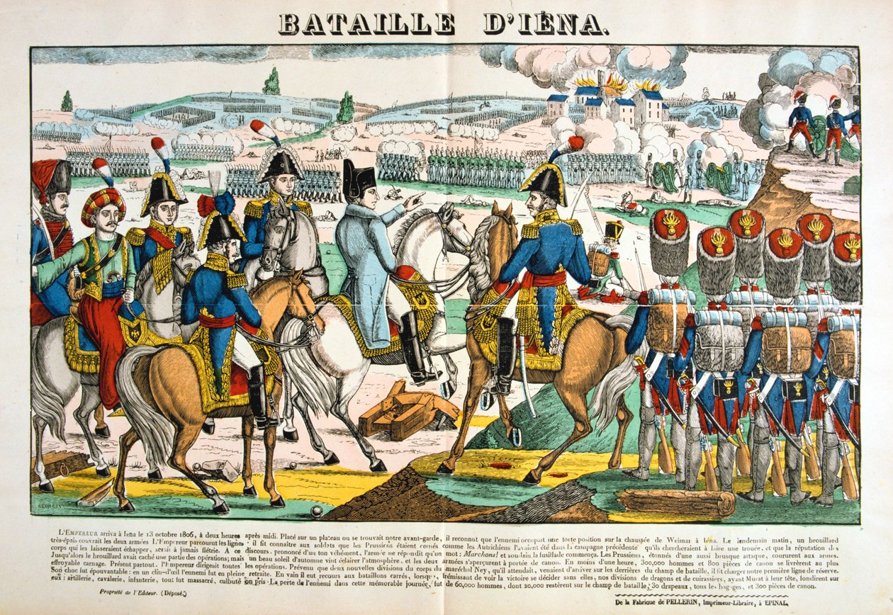 Slaget ved Jena, 14. oktober, 1806, c1835 af Unbekannt