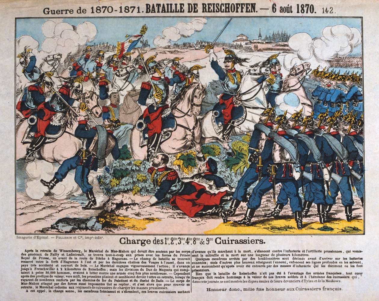Slaget ved Reichshoffen, fransk-preussisk krig, 6. august 1870 af Unbekannt