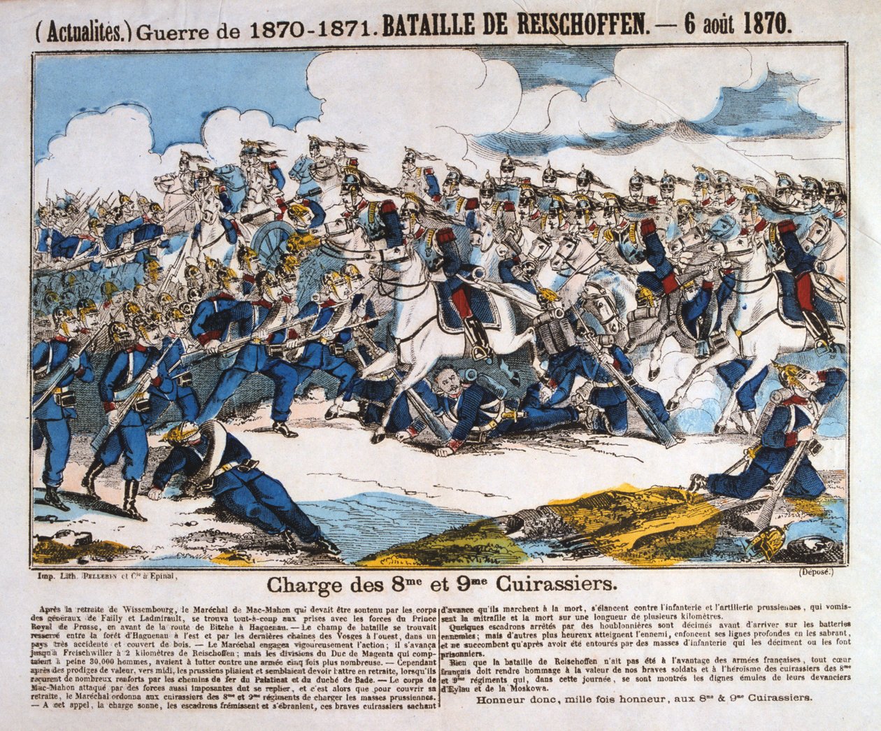 Slaget ved Reichshoffen, fransk-preussisk krig, 6. august 1870 af Unbekannt