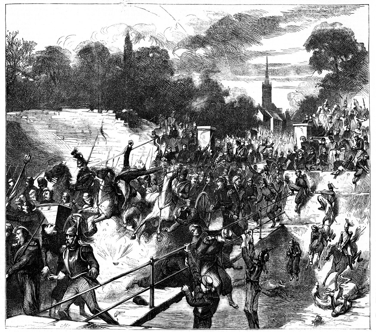 Slaget ved Sedan, Frankrig, Fransk-preussisk krig, 1. september 1870 c1880 af Unbekannt