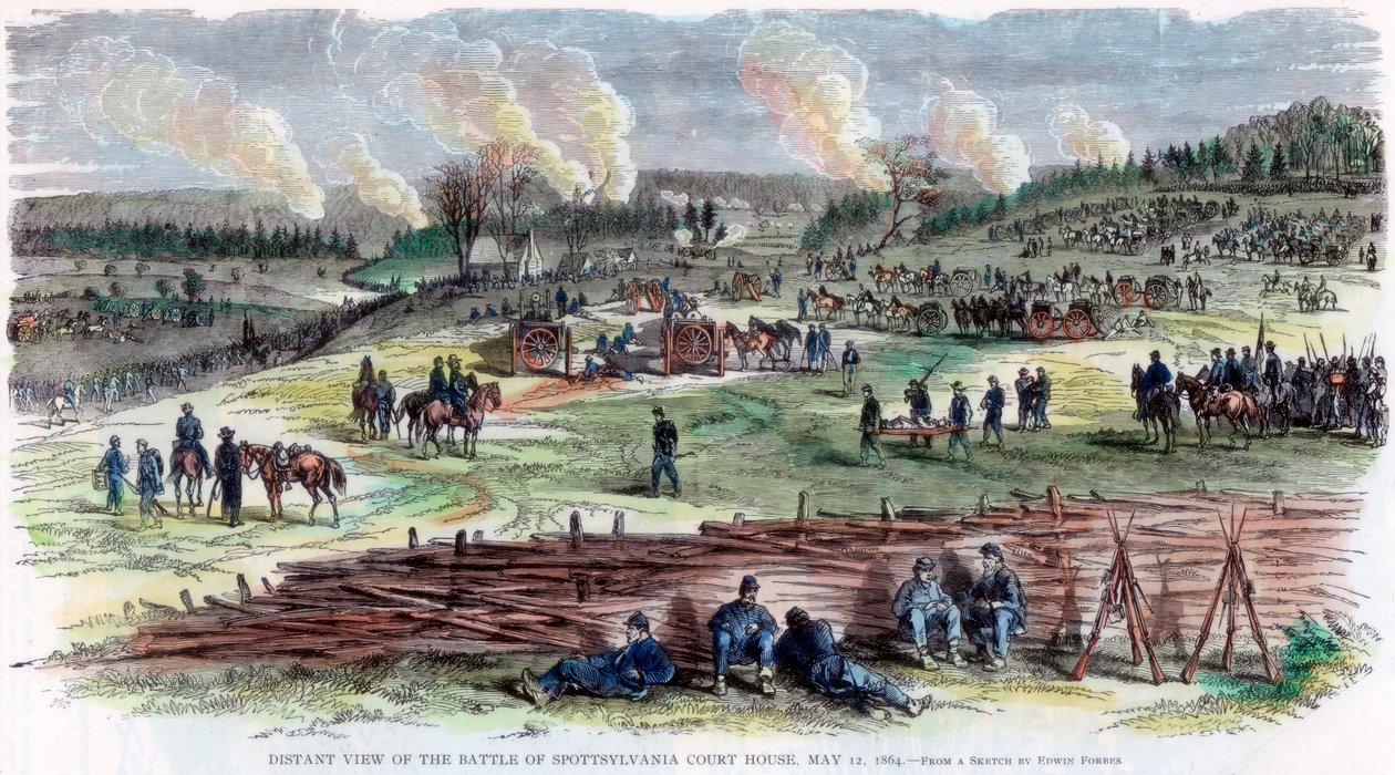 Slaget ved Spotsylvania Court House, Virginia, amerikansk borgerkrig, 12. maj 1864 af Unbekannt