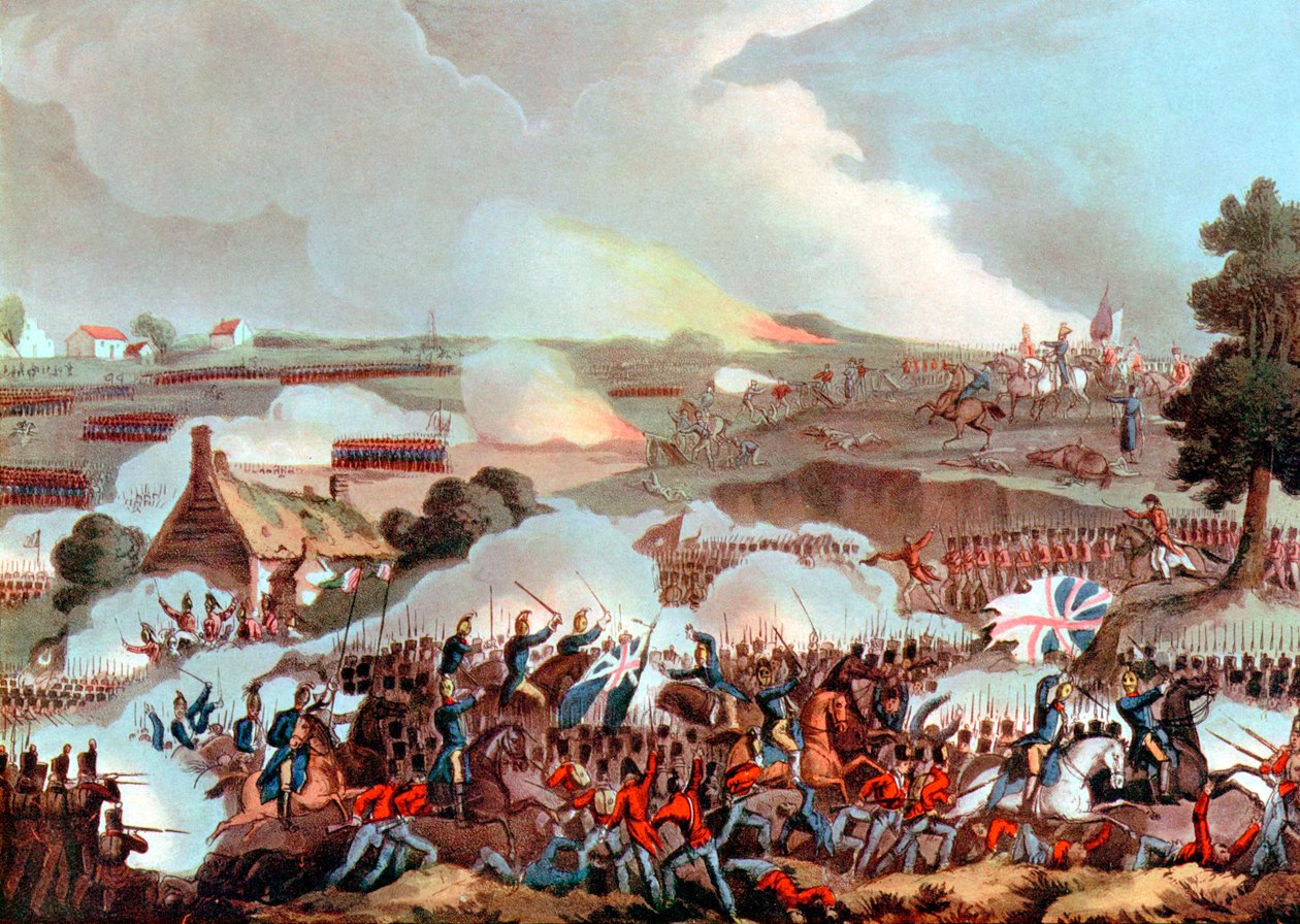 Slaget ved Waterloo, Belgien, 1815 af Unbekannt