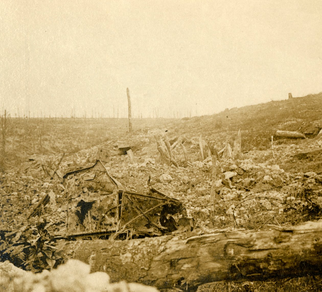 Battlefield, Bezonvaux, Verdun, Nordfrankrig, c1914-c1918 af Unbekannt