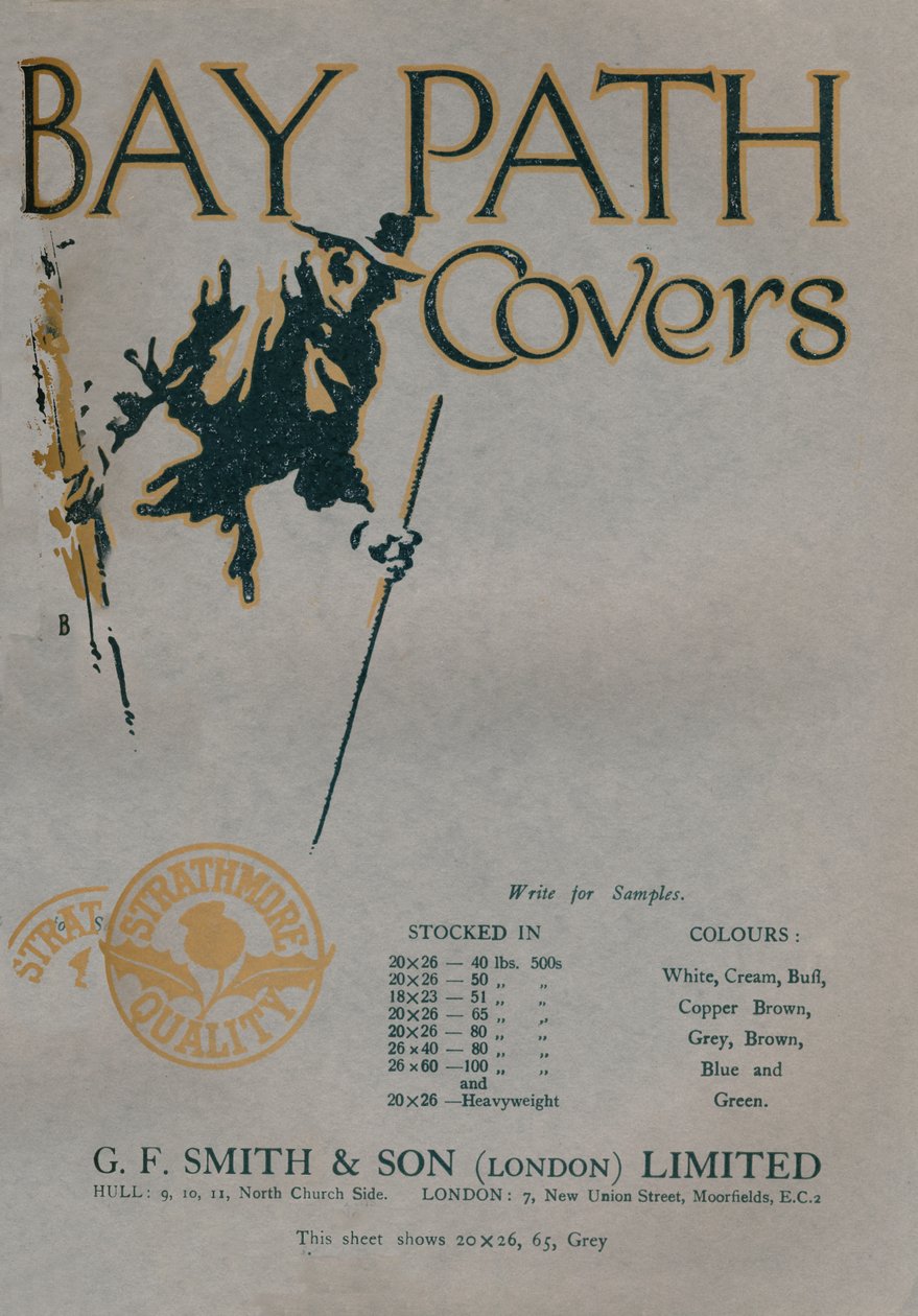 Bay Path Covers - G.F. Smith & Son London Limited-annonce, 1919 af Unbekannt