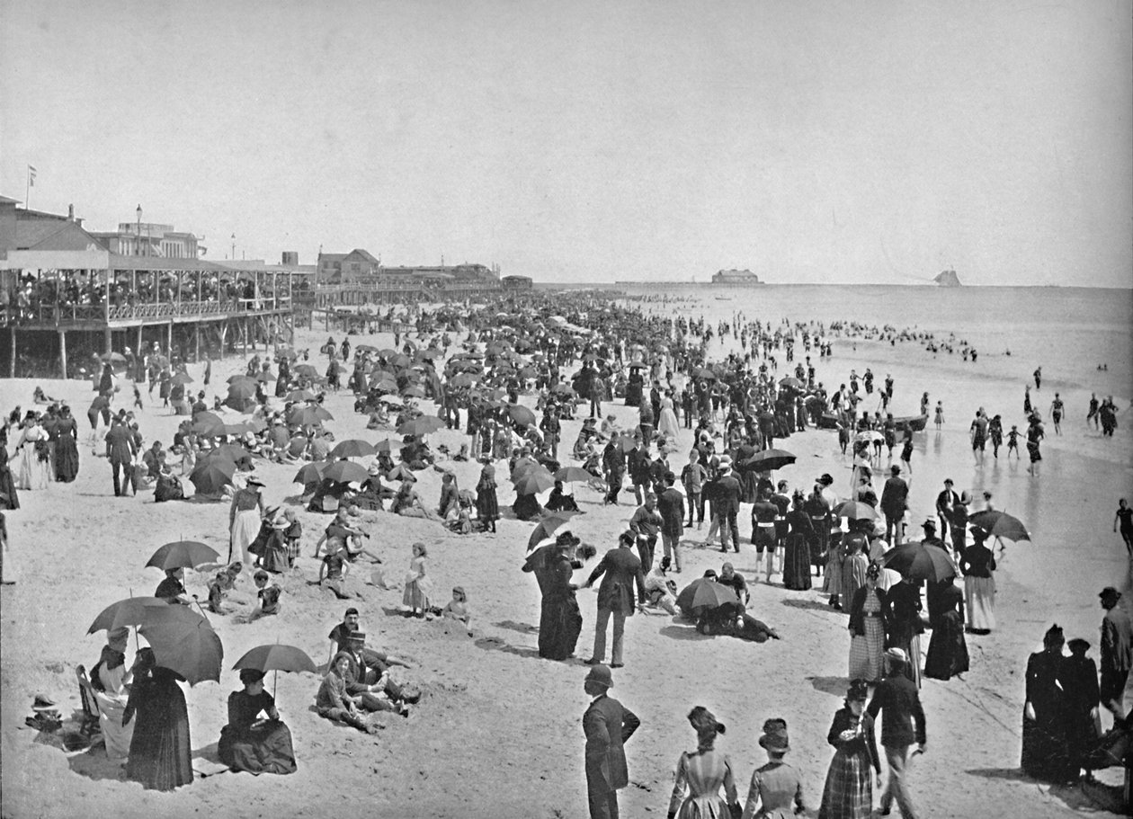 Stranden ved Atlantic City, New Jersey, c1897. af Unbekannt