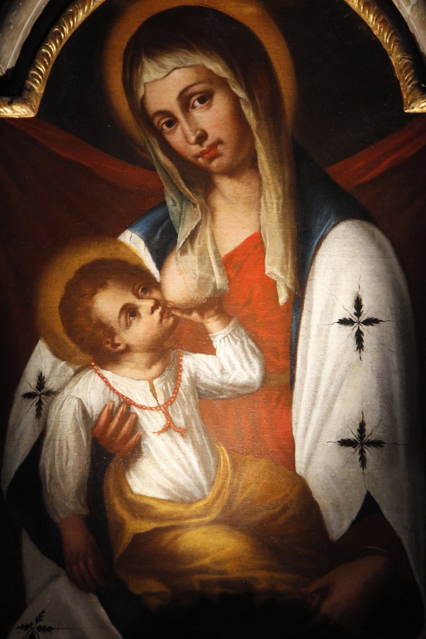 Den velsignede jomfru af nåde, Madonna di San Giuseppe af Benedetto Cottolenzo (slutningen af ​​det 16. århundrede), Torino, Italien af Unbekannt
