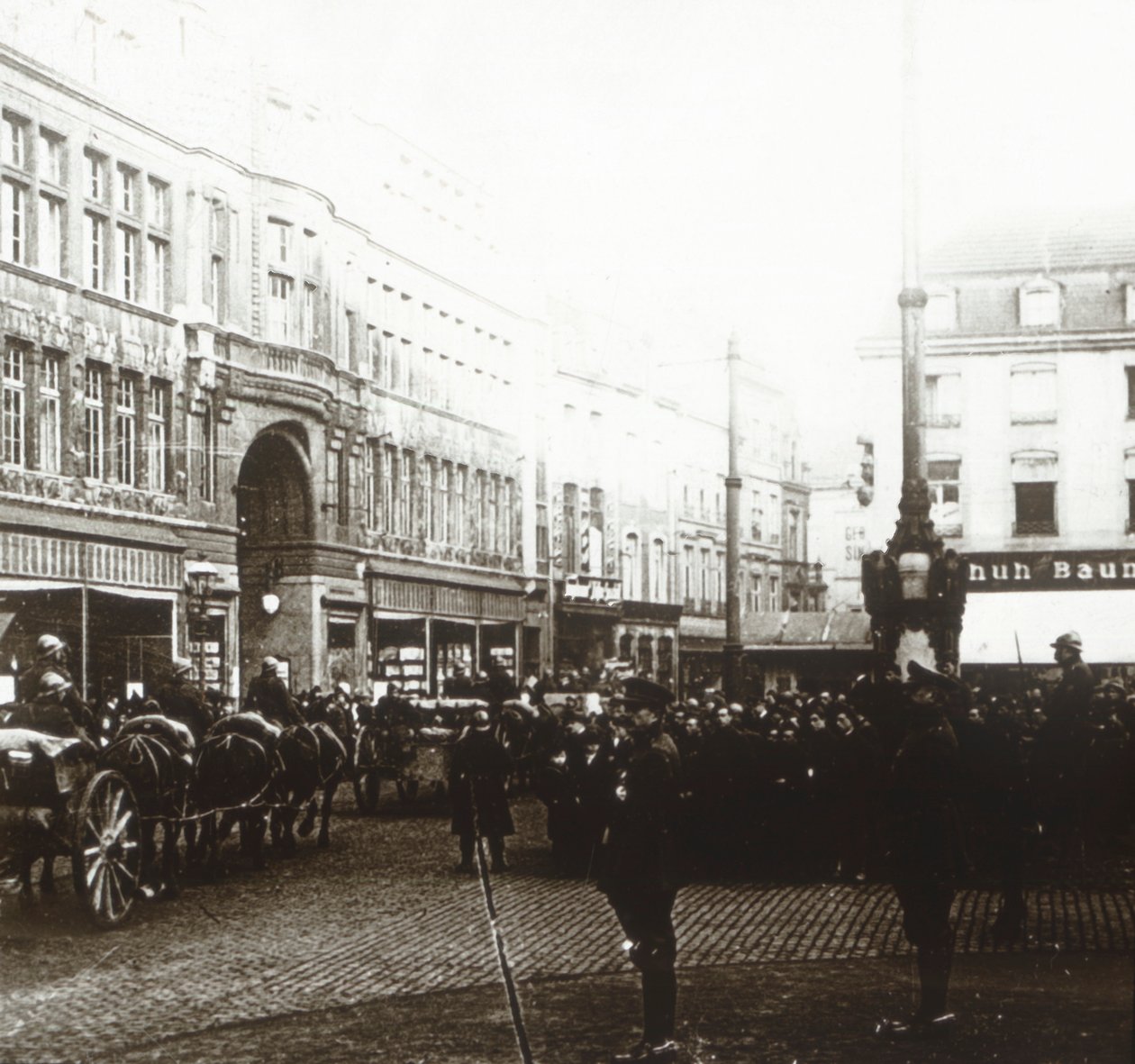 Belgiske tropper, Aachen, Tyskland, c1914-c1918 af Unbekannt