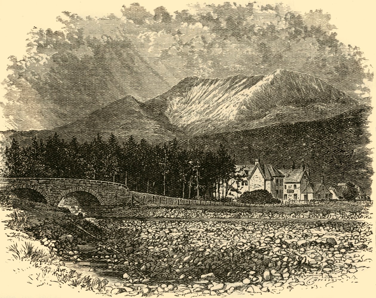 Ben Bay og Kinlochewe Hotel, 1898. af Unbekannt