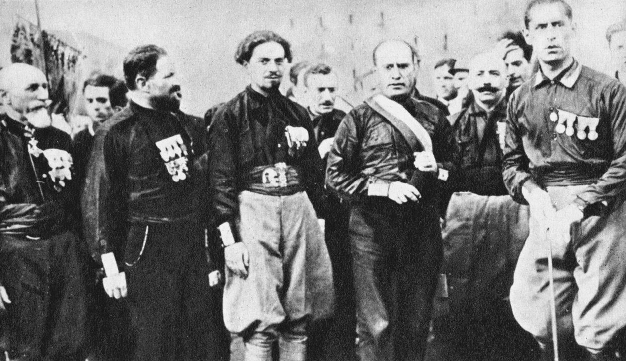 Benito Mussolini 1883-1945 italiensk fascistisk diktator, 1922 af Unbekannt