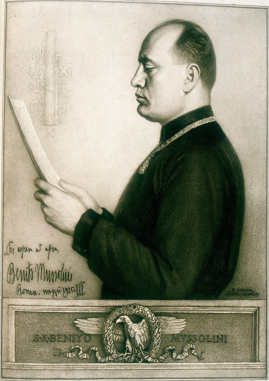 Benito Mussolini, 1925 af Unbekannt