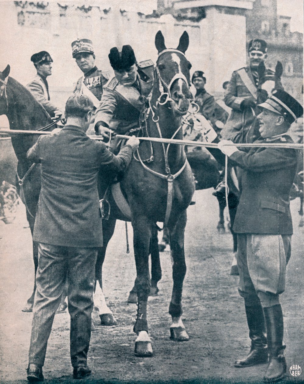 Benito Mussolini, italiensk fascistisk leder, c1922-1933 af Unbekannt