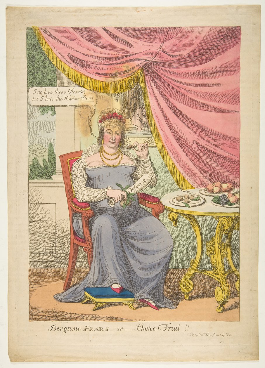 Bergami-pærer eller udvalgte frugter, oktober 1820. af Unbekannt