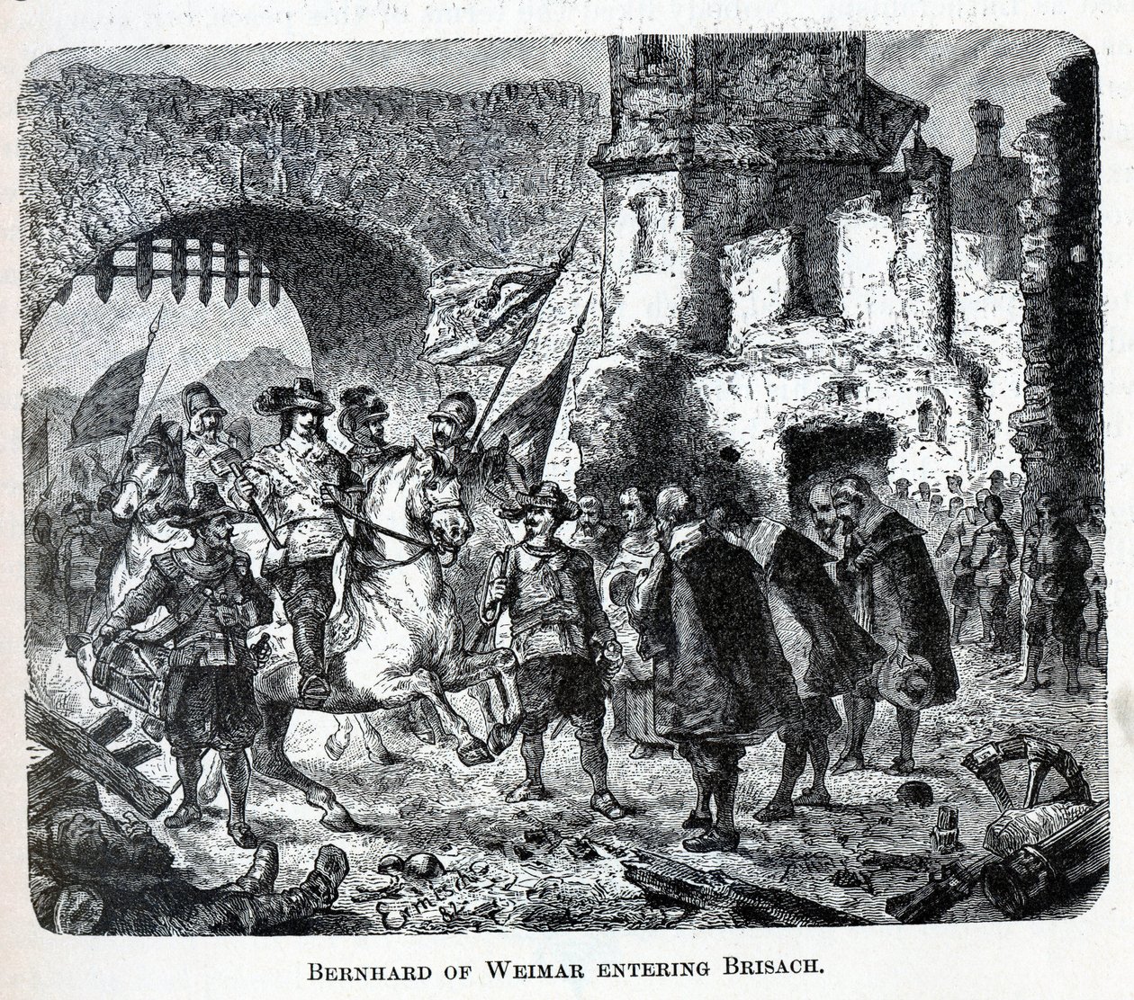 Bernhard af Weimar på vej ind i Breisach, 1882 af Unbekannt