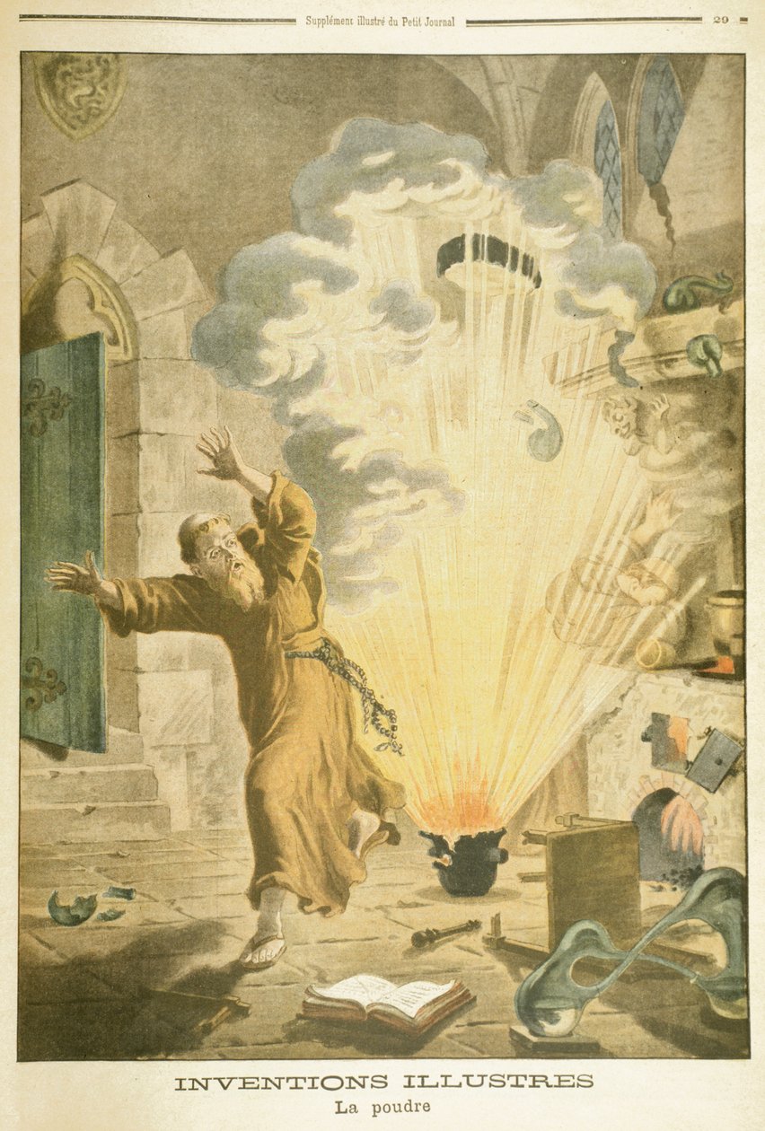 Berthold Schwart, tysk franciskanermunk og alkymist fra det 14. århundrede, 1901 af Unbekannt