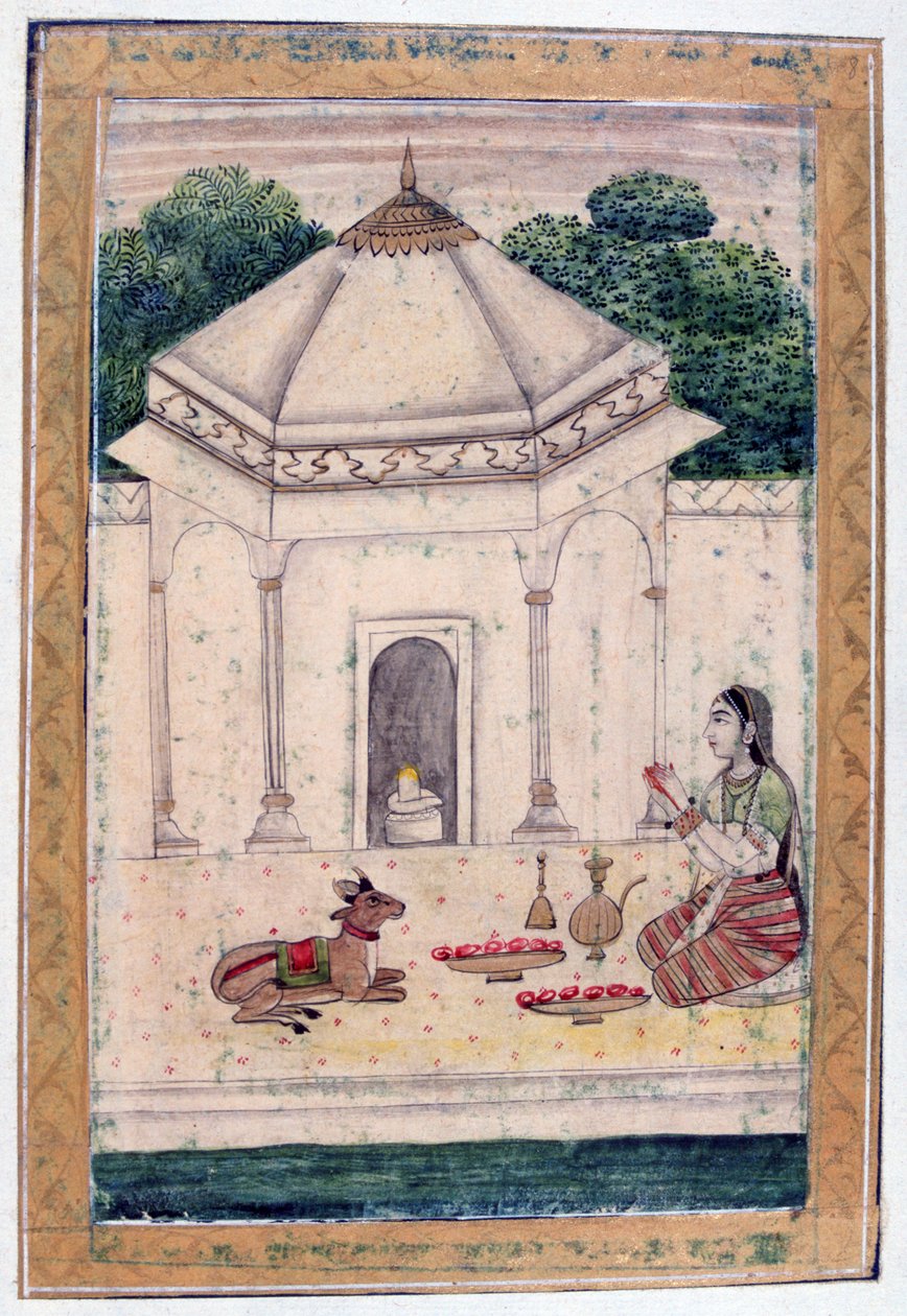 Bhairavi Ragini, Ragamala Album, School of Rajasthan, 1800-tallet af Unbekannt