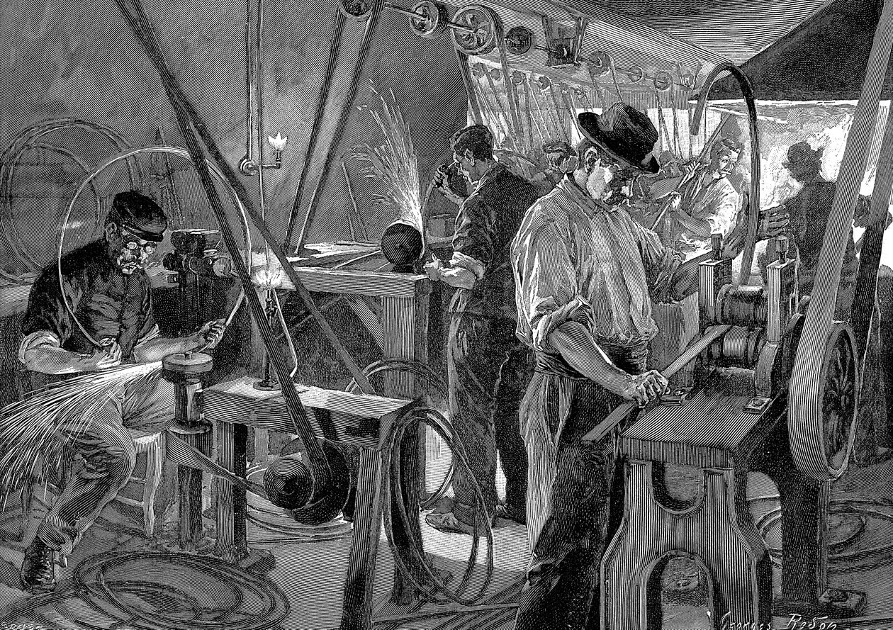 Cykelfremstilling, Frankrig, 1896 af Unbekannt
