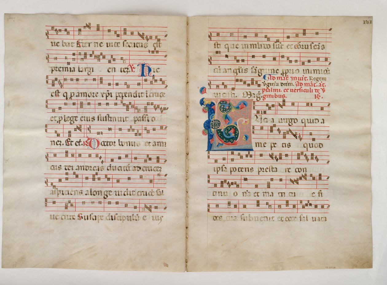 Bifolium med initial L, fra en antifonisk, italiensk, 14. århundrede. af Unbekannt
