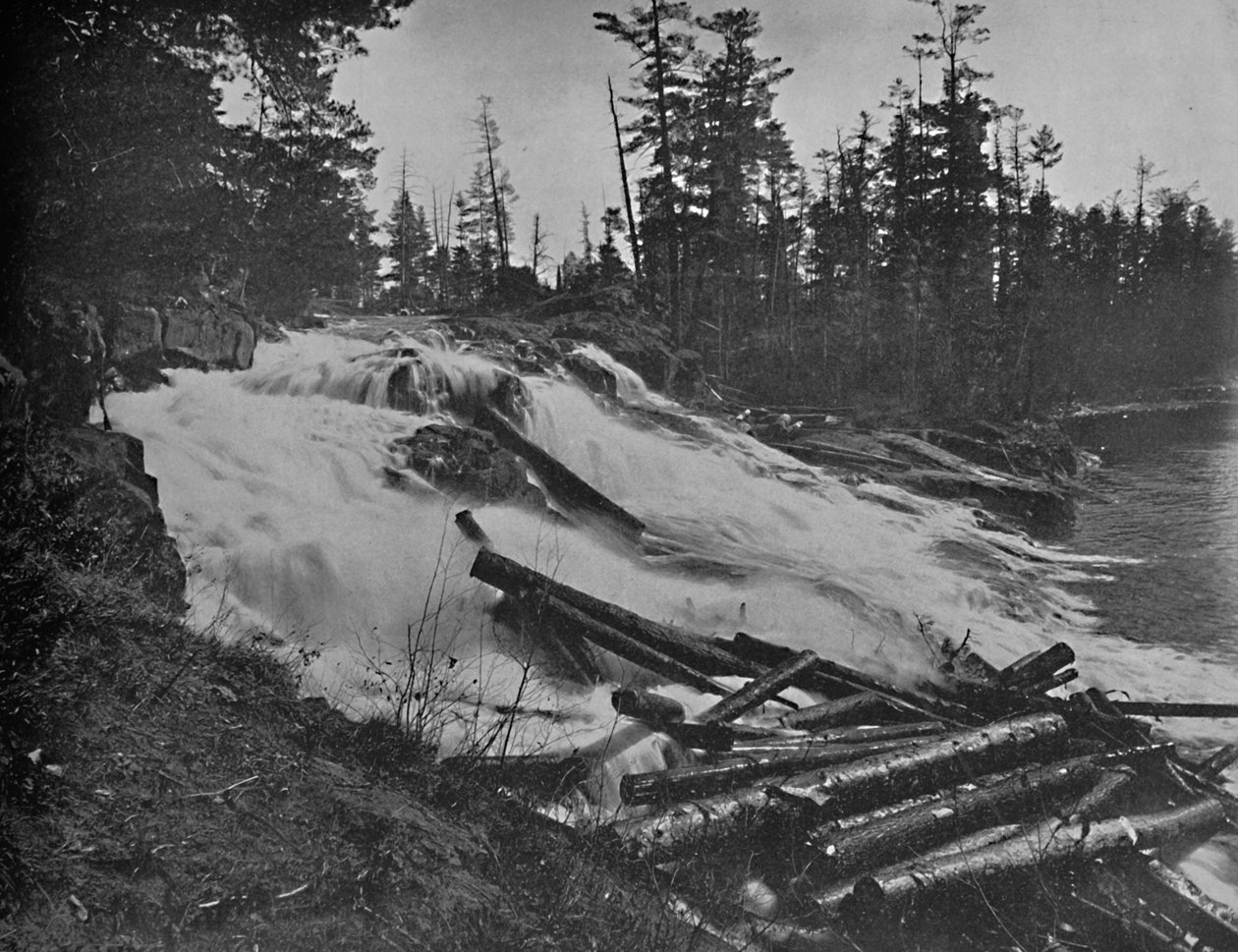 Big Falls, Peshtigo River, Wis., c1897. af Unbekannt