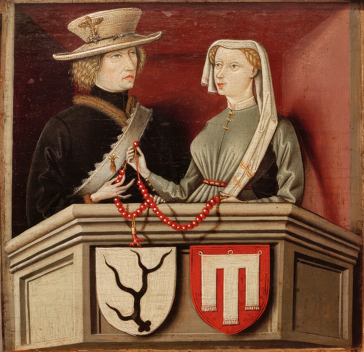 Portræt af ægteparret Wilhelm IV. Greve Schenk von Schenkens af Unbekannt