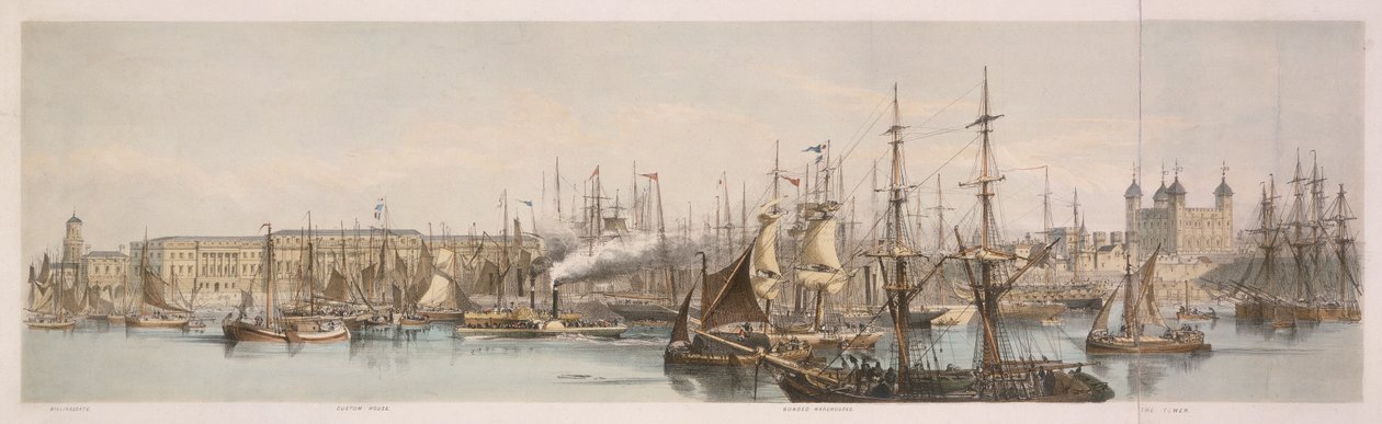 Billingsgate, Custom House og Tower of London af Unbekannt