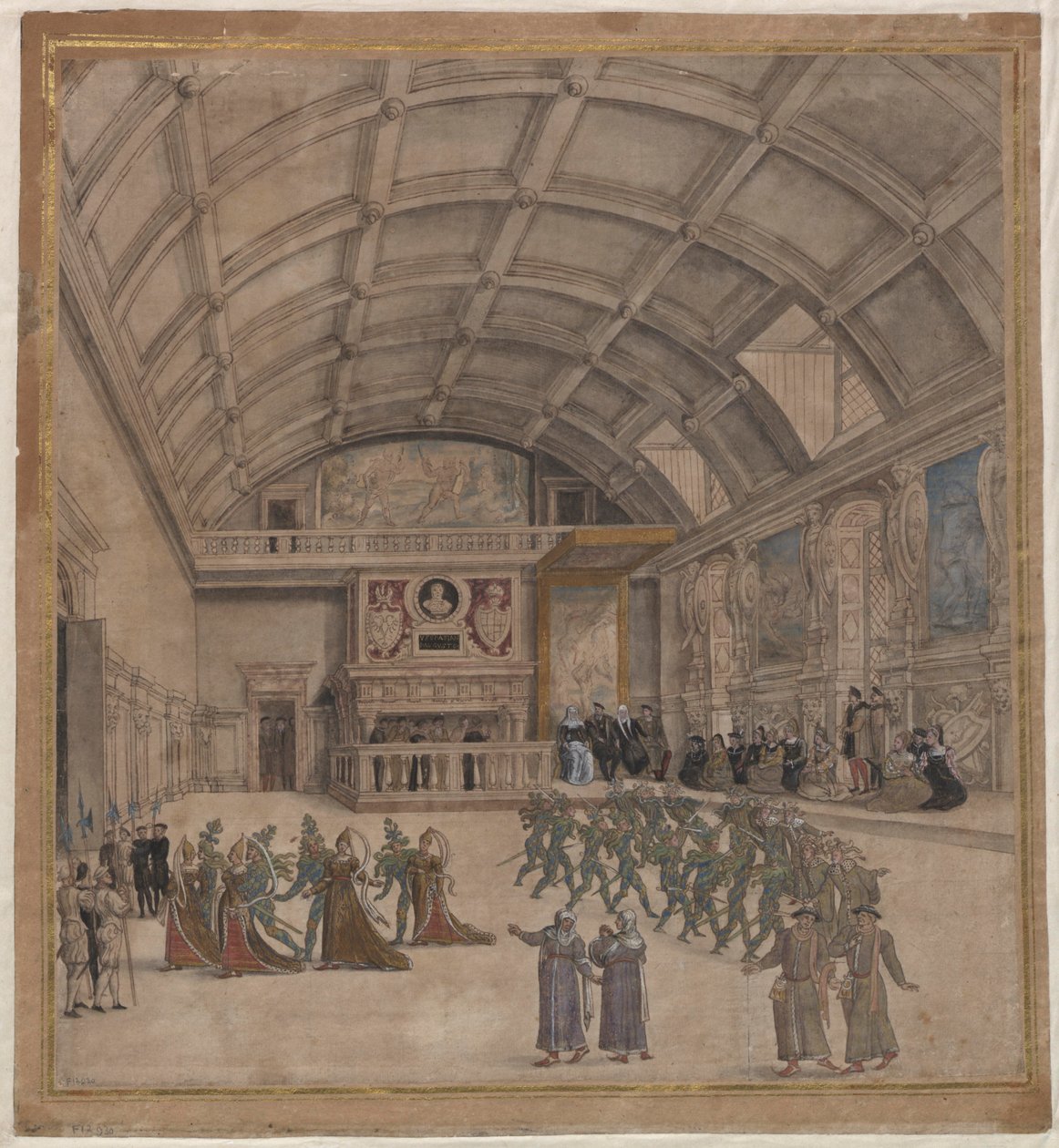 Binche Palace under festlighederne i august 1549, 1549. af Unbekannt