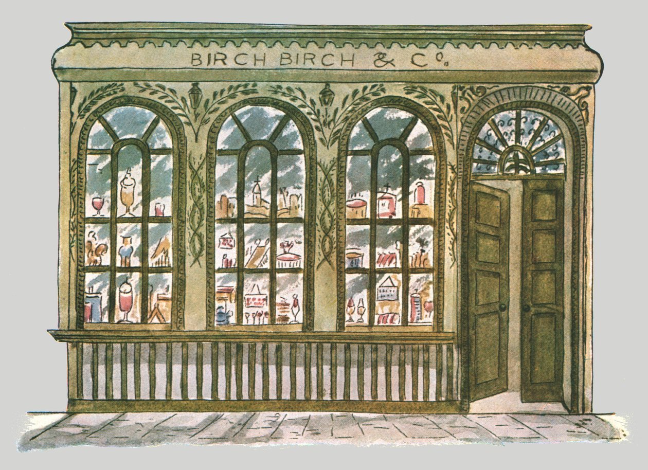 Birchs butiksfacade, City of London, 1928. af Unbekannt