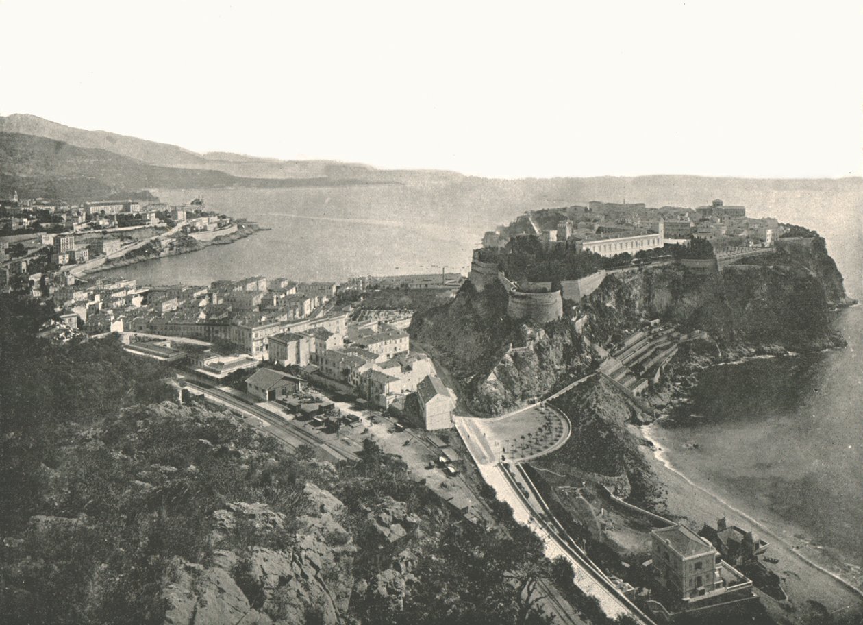 Fugleperspektiv, Monte Carlo, Monaco, 1895. af Unbekannt