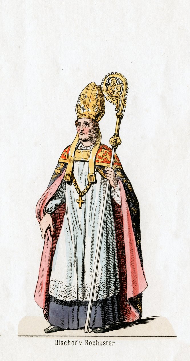 Biskop af Rochester, kostumedesign til Shakespeares skuespil, Henry VIII, 1800-tallet af Unbekannt