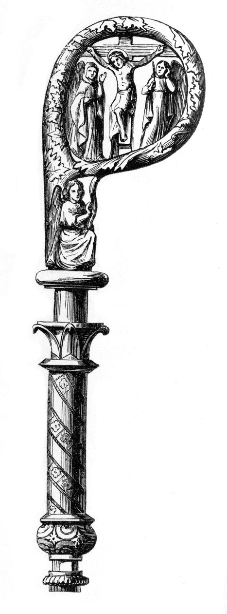 Bishops crozier, katedralen i Metz, 14. århundrede, 1870 af Unbekannt