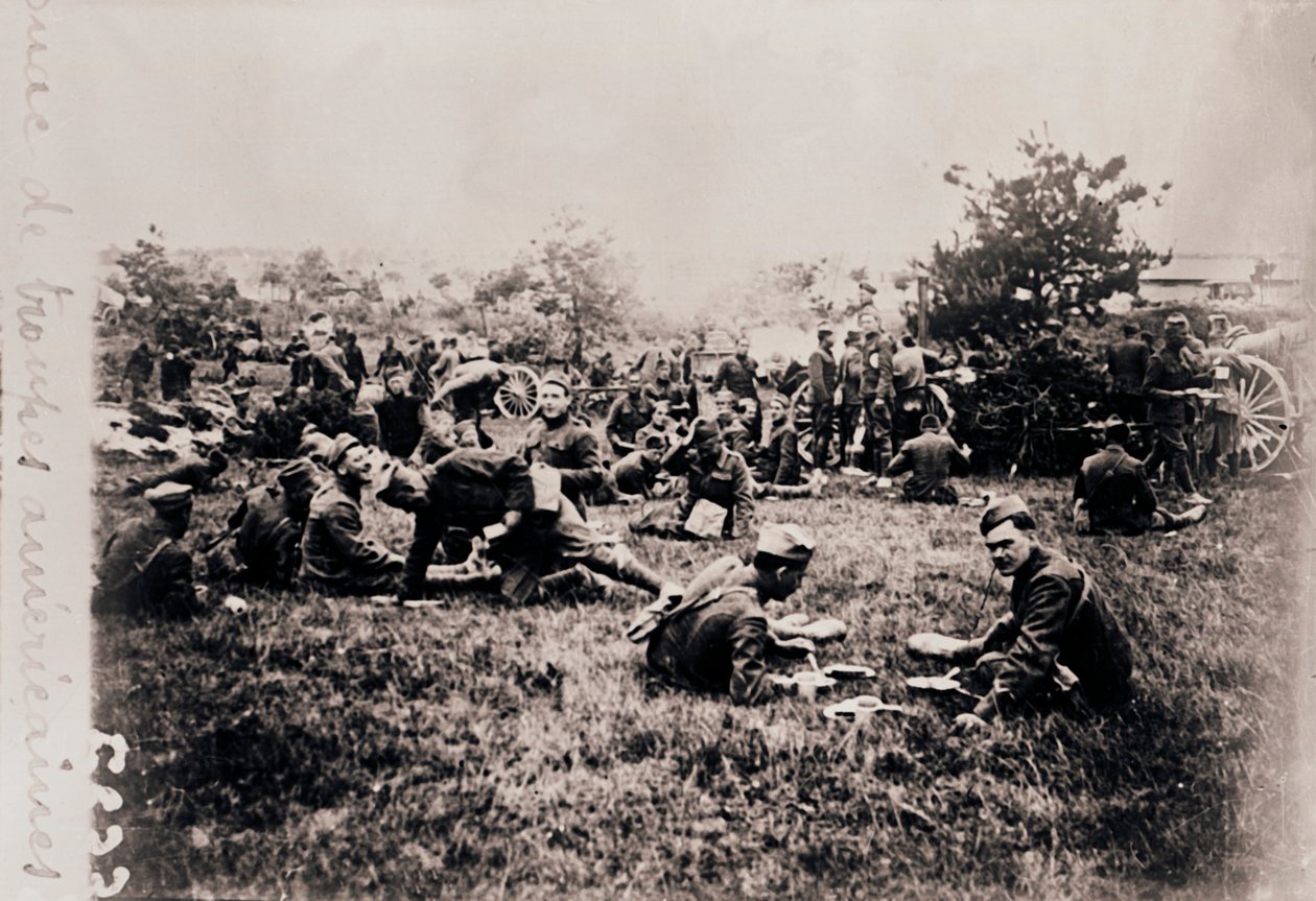 Bivuak af amerikanske tropper, c1914-c1918 af Unbekannt