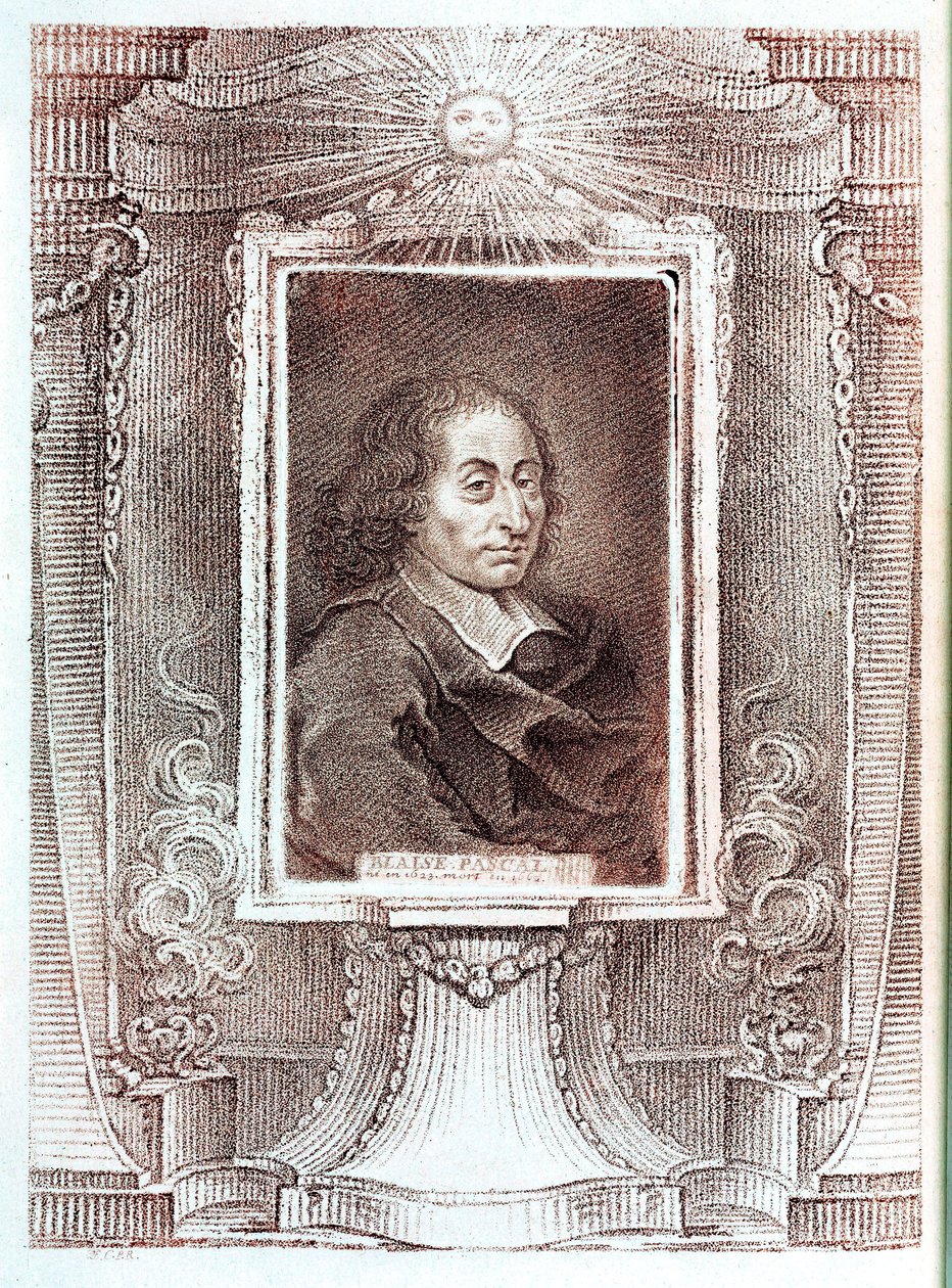 Blaise Pascal, fransk matematiker, fysiker og filosof, c 1650 af Unbekannt