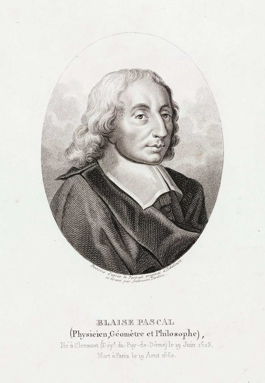 Blaise Pascal, fransk matematiker, fysiker og teolog, c 1660 af Unbekannt