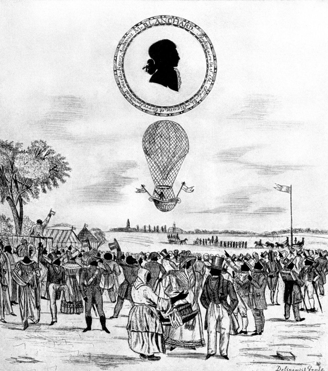 Blanchards ballon, 1790 1912 af Unbekannt