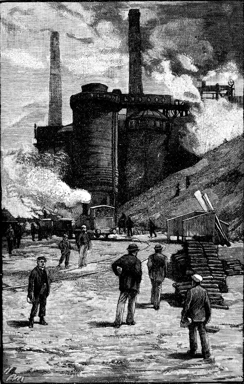 Højovne, South Wales, 1885 af Unbekannt