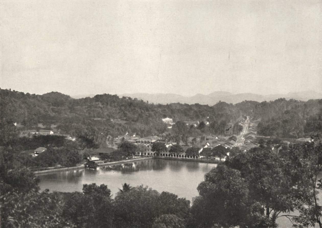 Udsigt over Kandy-søen fra Greory Road til NNW, 1926 af Unbekannt
