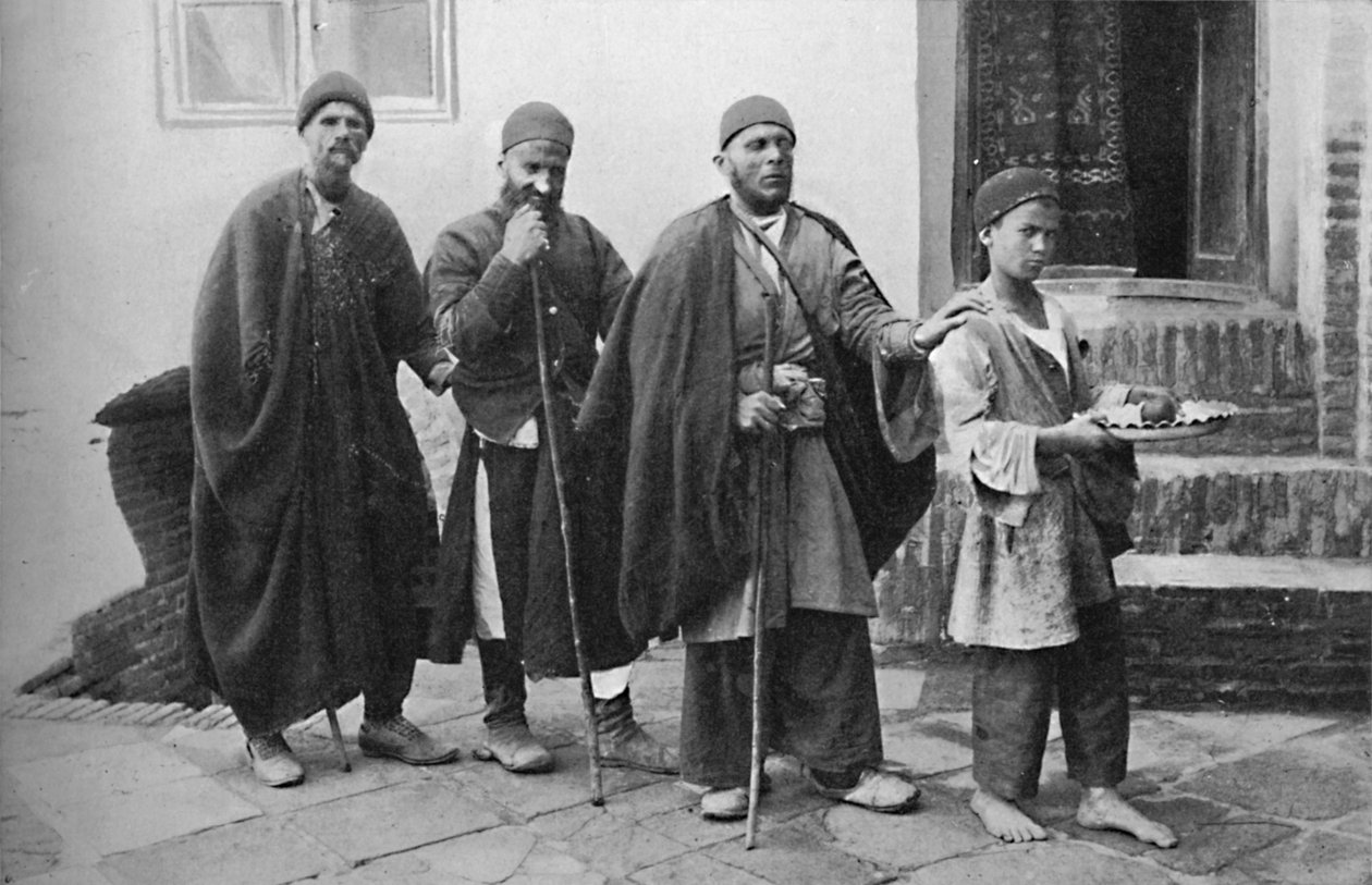 Blinde tiggere fra Teheran, Persien, 1902 af Unbekannt