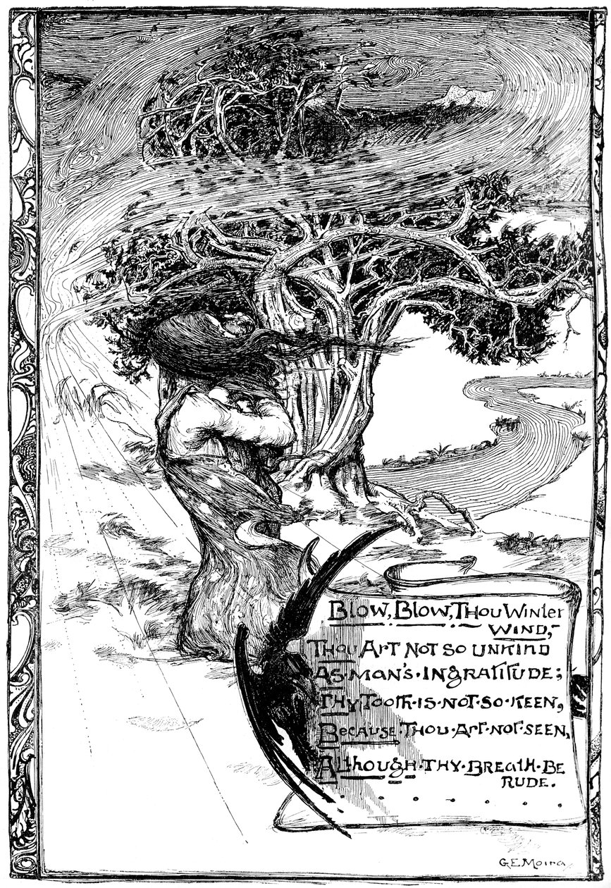 Blæs, blæs, du vintervind, 1895 af Unbekannt