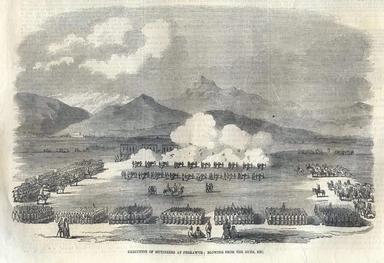 Blæser fra våben i Britisk Indien, 1857 af Unbekannt
