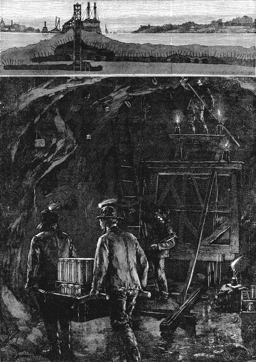 Blow up Flood Rock, 1885, 1886 af Unbekannt