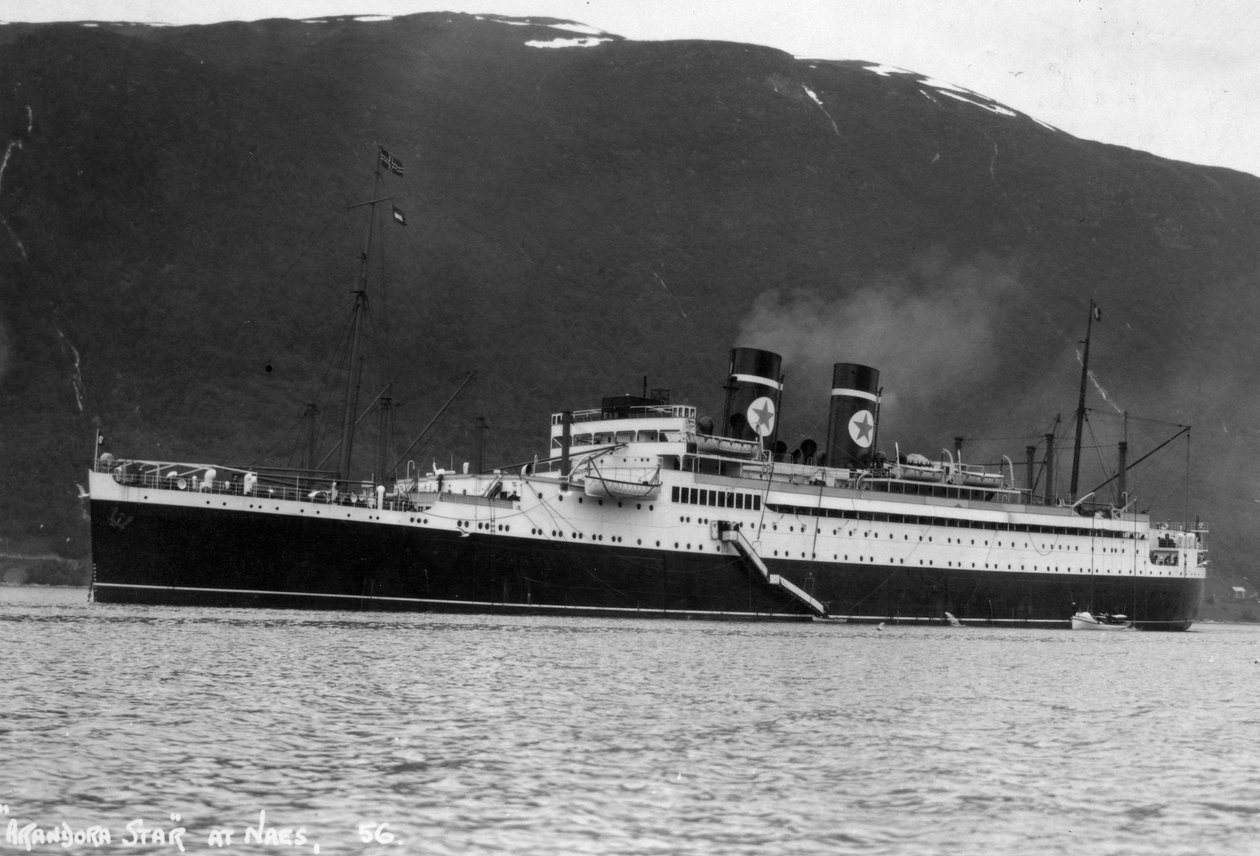 Blue Star Line krydstogtskib SS Arandora Star, Norge, c1927-c1939 af Unbekannt