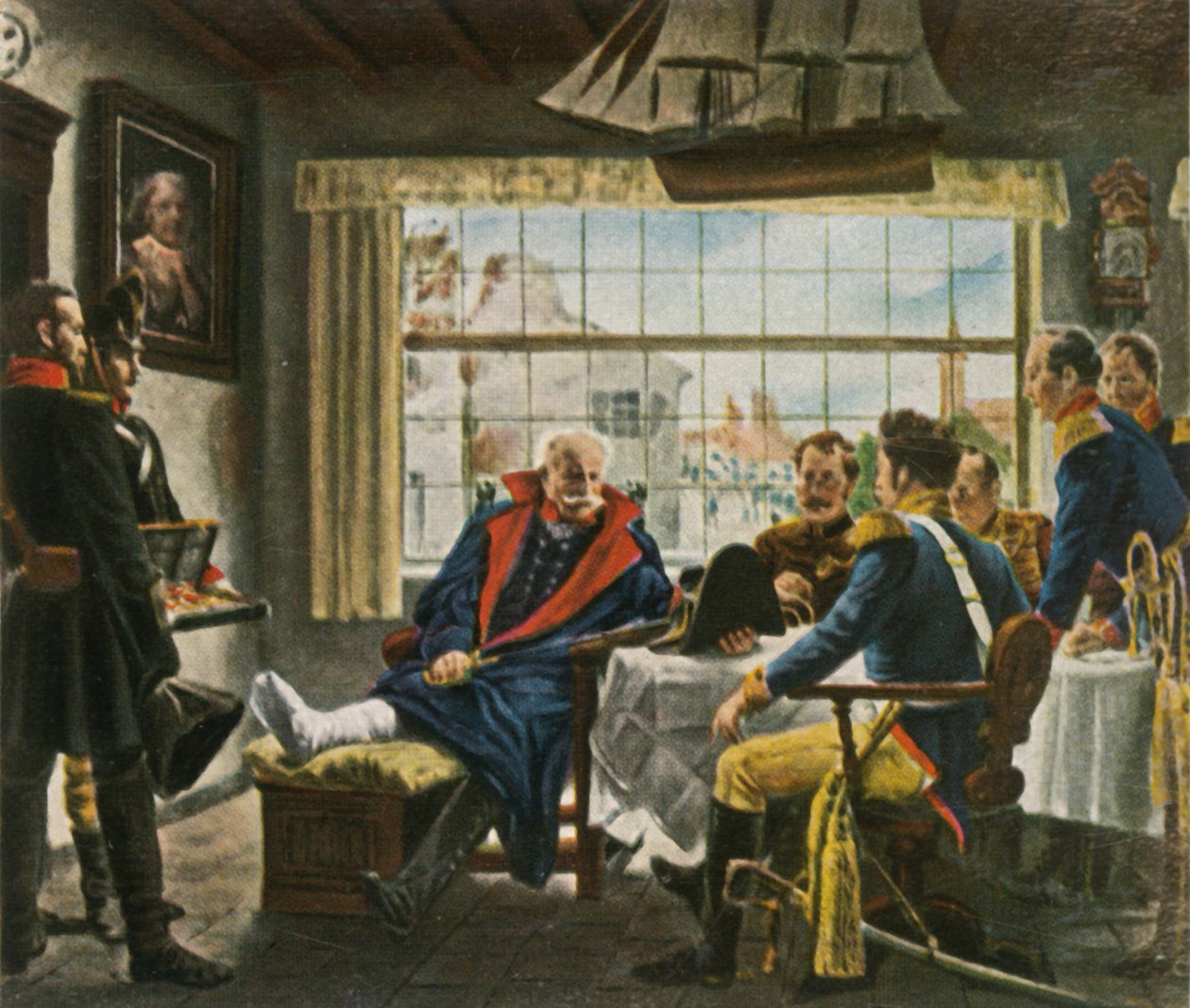 Blücher overtager Napoleons medaljer og hat efter...Waterloo, 18. juni 1815, 1936. af Unbekannt