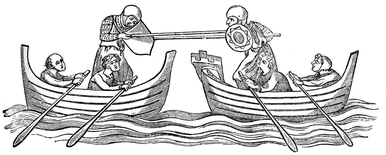 Boat Tilting, 1300-tallet, 1833 af Unbekannt
