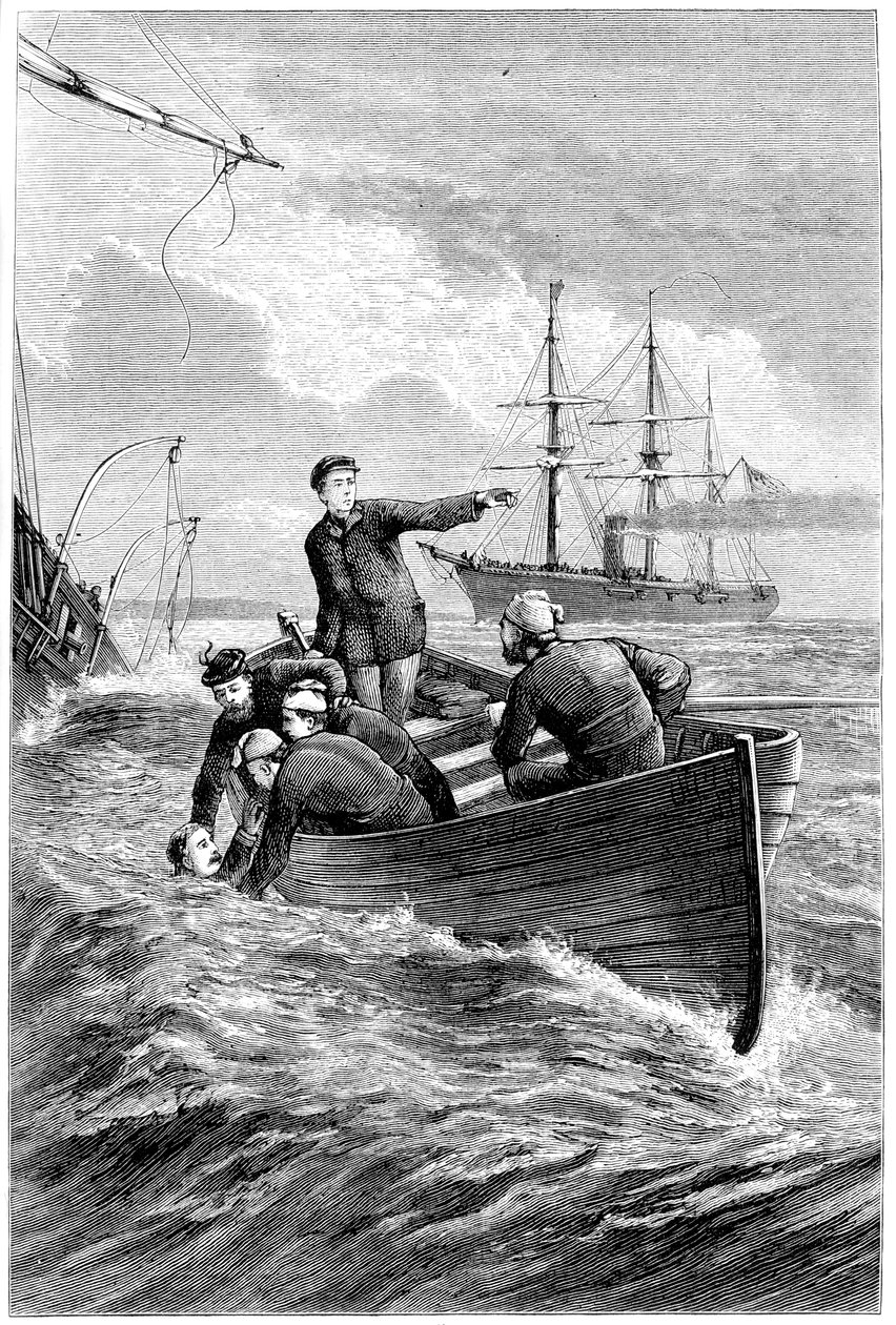 Boat of the Deerhound, der redder kaptajn Raphael Semmes, 1864 c1880 af Unbekannt