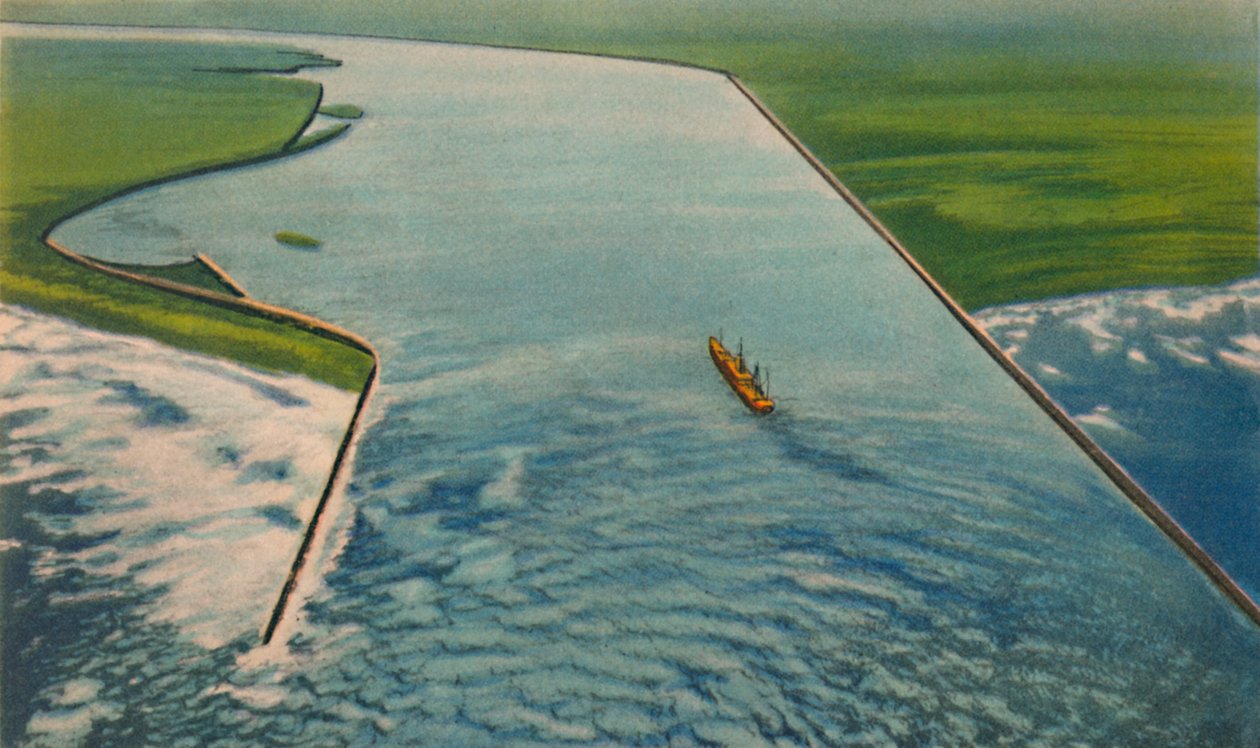 Cenizas munde, indgang til marinehavnen, Barranquilla, c1940