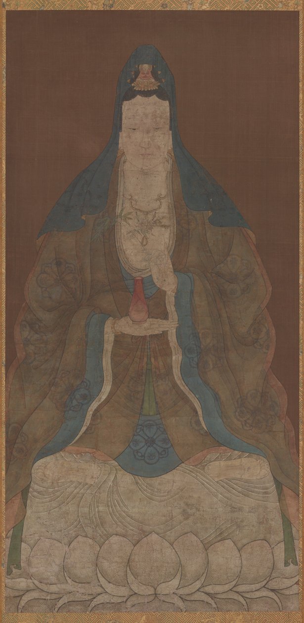 Bodhisattva Avalokiteshvara Guanyin med vase og pilekvist, Ming-dynastiet, 1368-1644. af Unbekannt